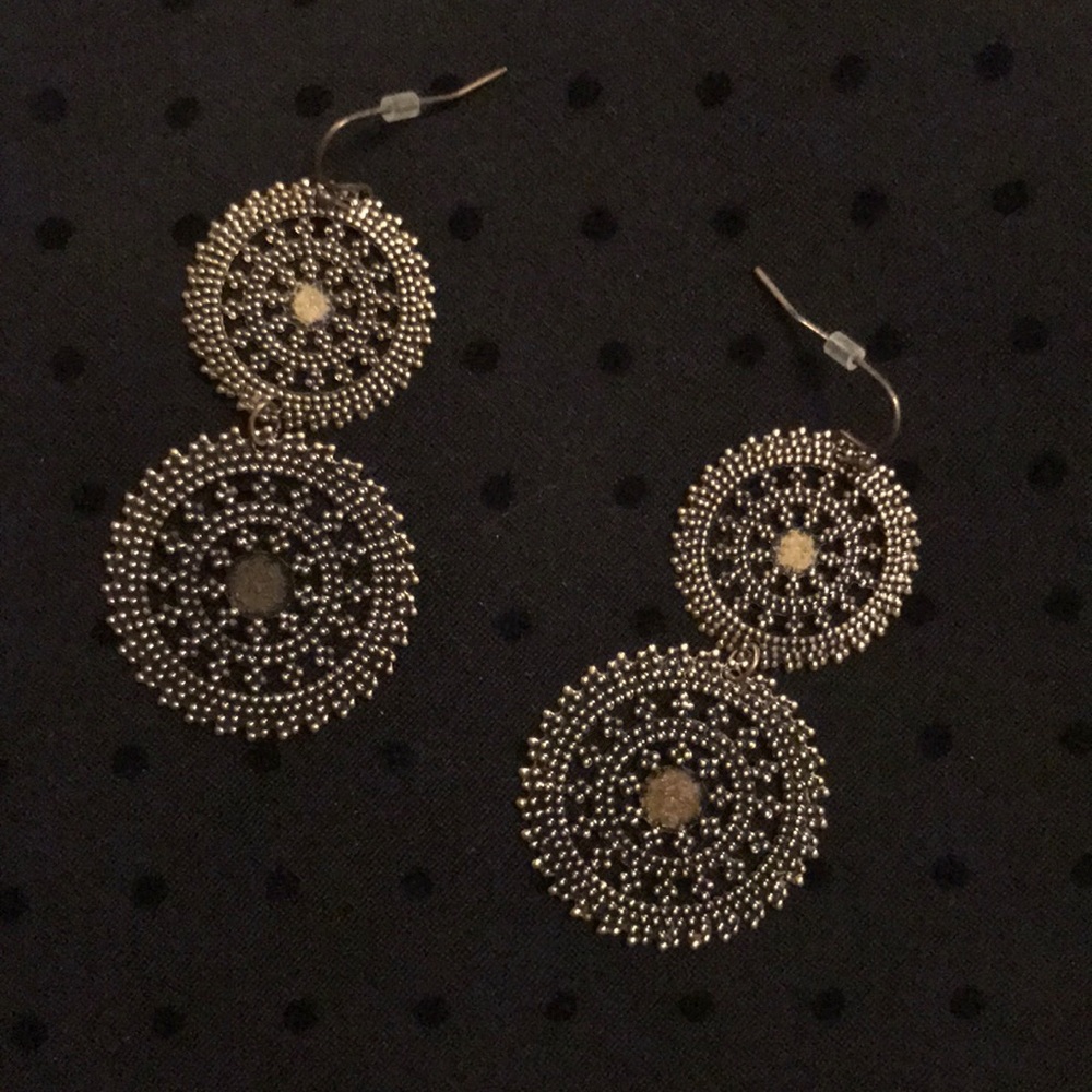 Lightweight medallion statement earrings